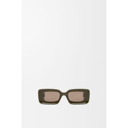 Women Rectangular Sunglasses - Solid Khaki Green