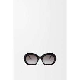 Women Halfmoon Sunglasses - Shiny Black