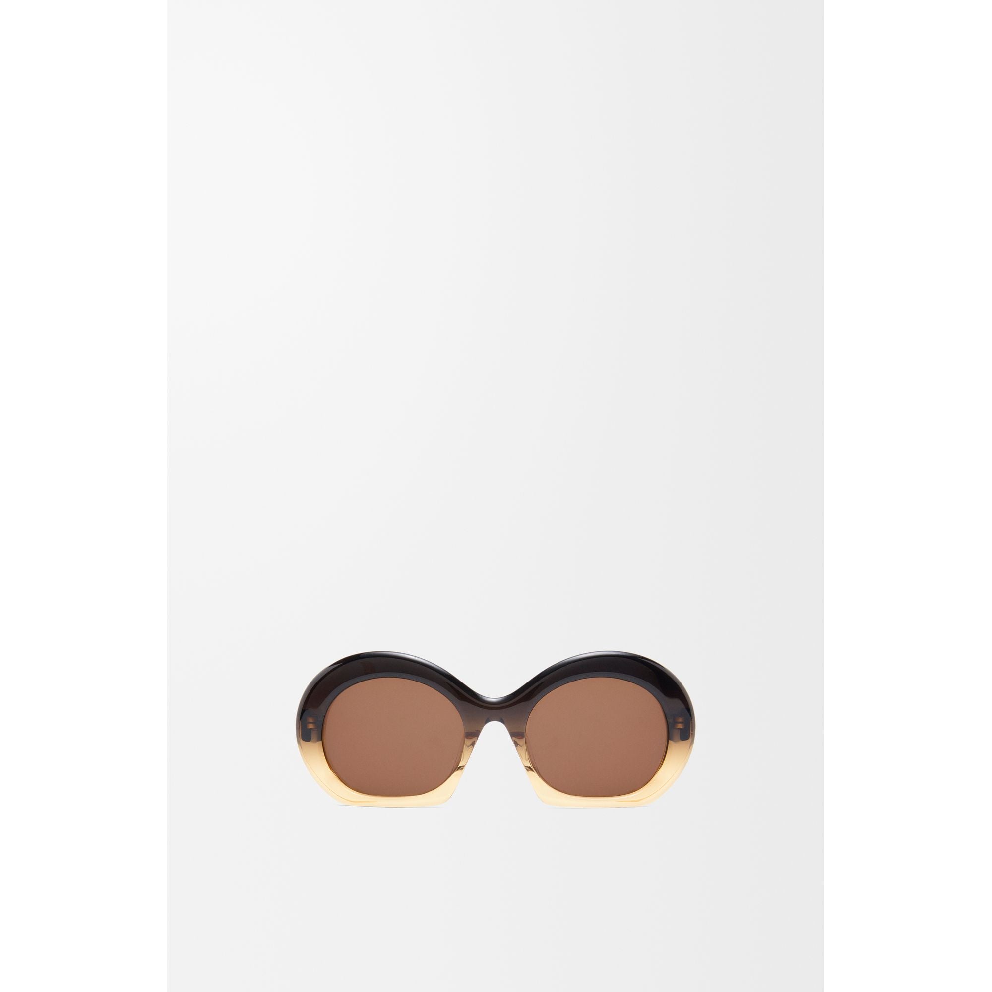 Women Halfmoon Sunglasses - Gradient Black/Beige