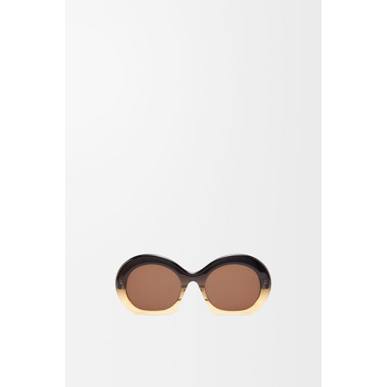 Women Halfmoon Sunglasses - Gradient Black/Beige