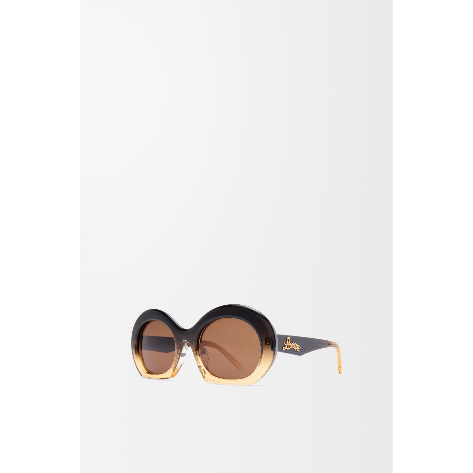 Women Halfmoon Sunglasses - Gradient Black/Beige