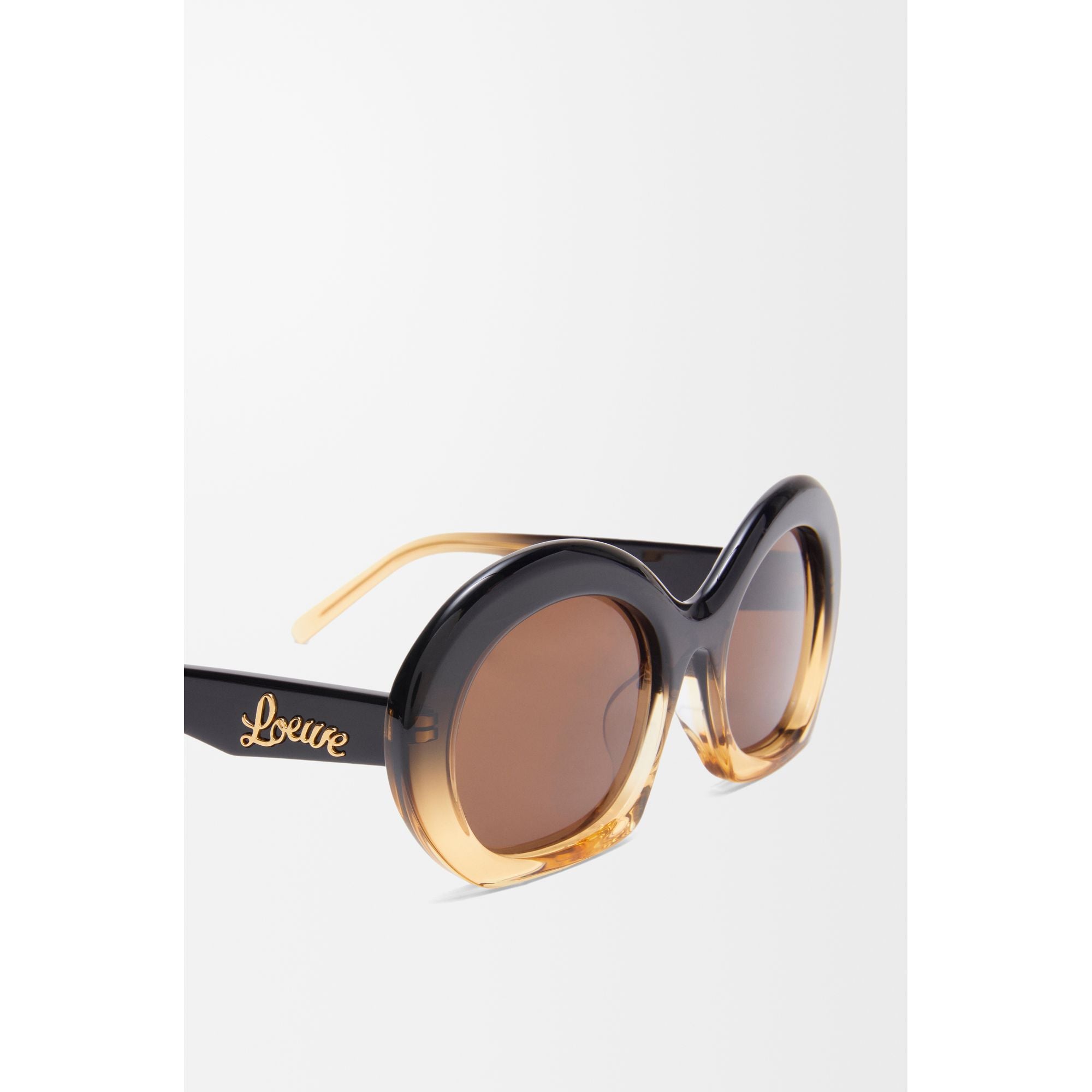 Women Halfmoon Sunglasses - Gradient Black/Beige