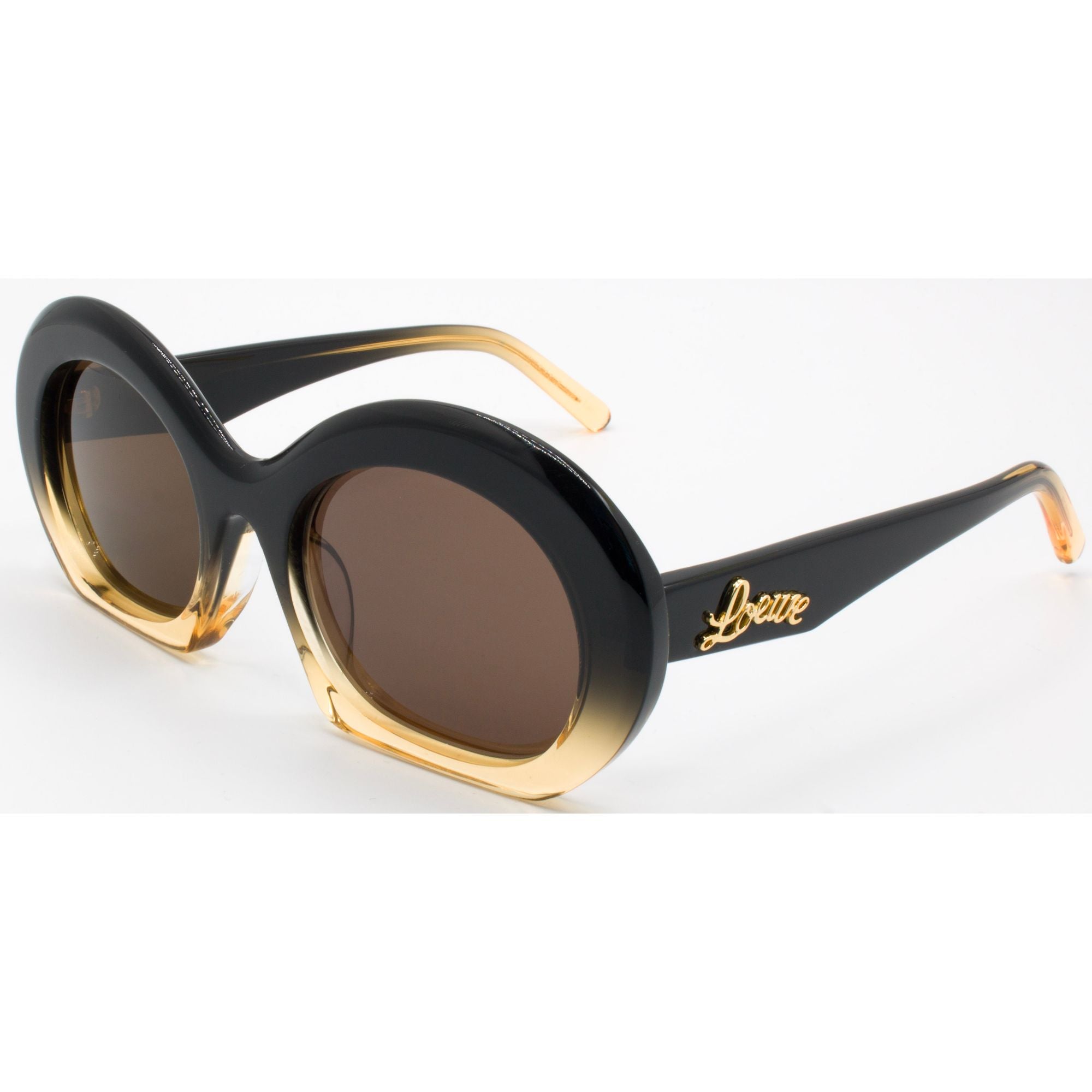 Women Halfmoon Sunglasses - Gradient Black/Beige