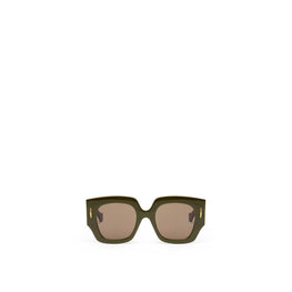 Women Square Screen Sunglasses - Shiny Khaki