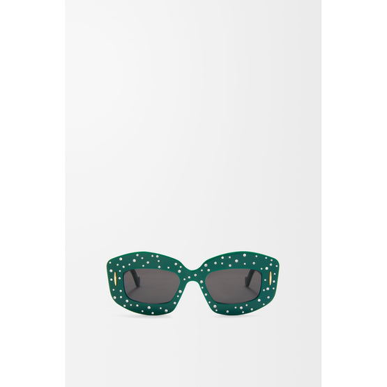 Women Smooth PavÃ© Screen Sunglasses - Green