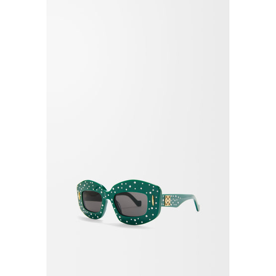Women Smooth PavÃ© Screen Sunglasses - Green