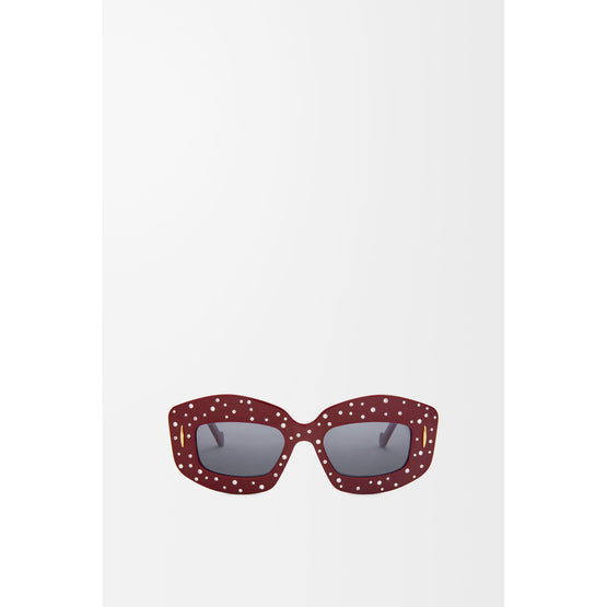 Women Smooth PavÃ© Screen Sunglasses - Burgundy