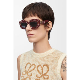 Women Smooth PavÃ© Screen Sunglasses - Burgundy
