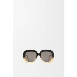 Women Square Halfmoon Sunglasses - Gradient Black/Beige