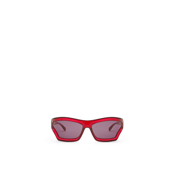 Women Arch Mask Sunglasses - Shiny Red