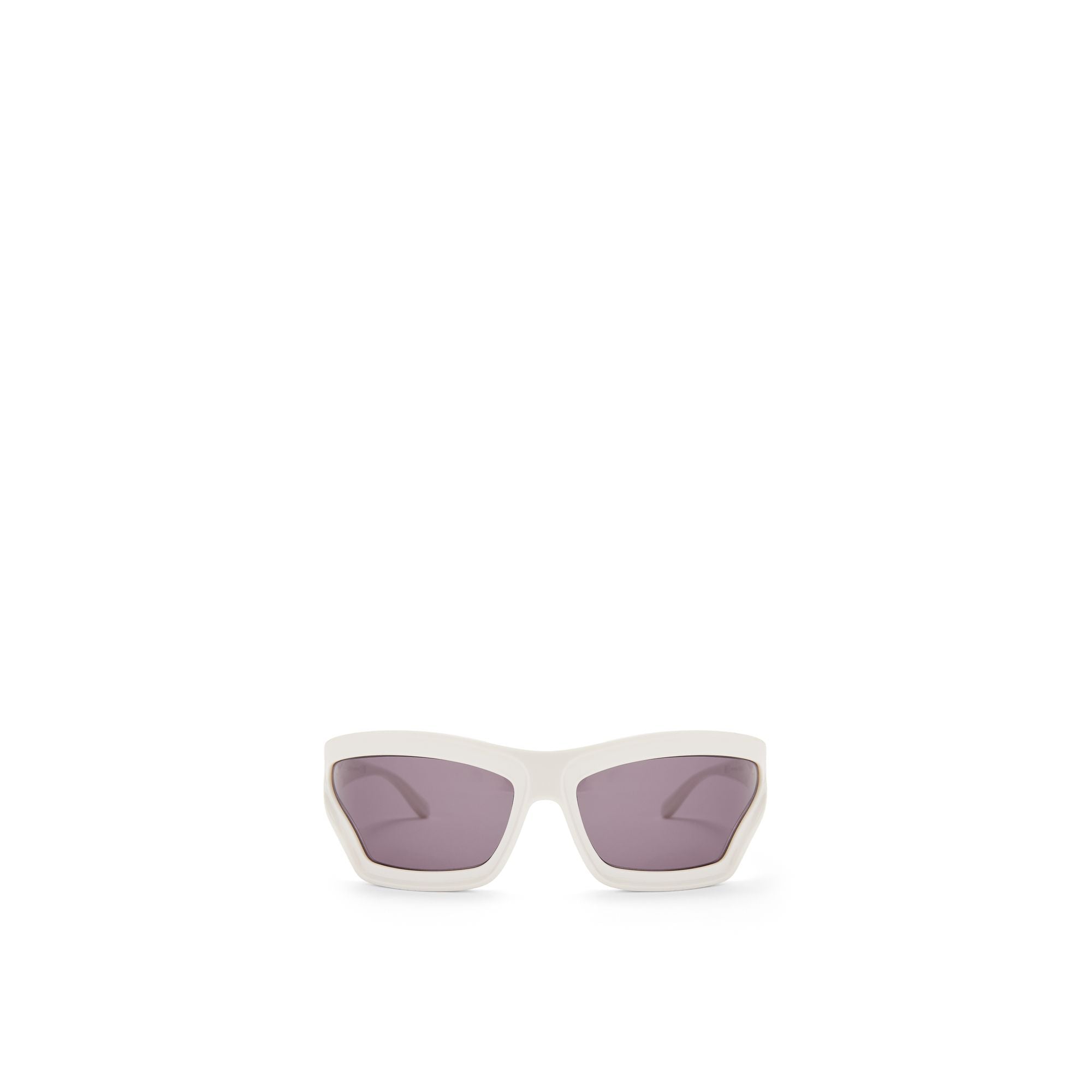 Women Arch Mask Sunglasses - Solid White