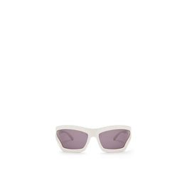Women Arch Mask Sunglasses - Solid White