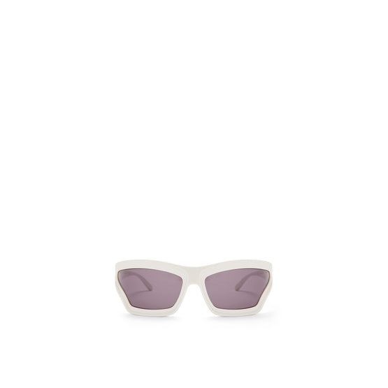 Women Arch Mask Sunglasses - Solid White