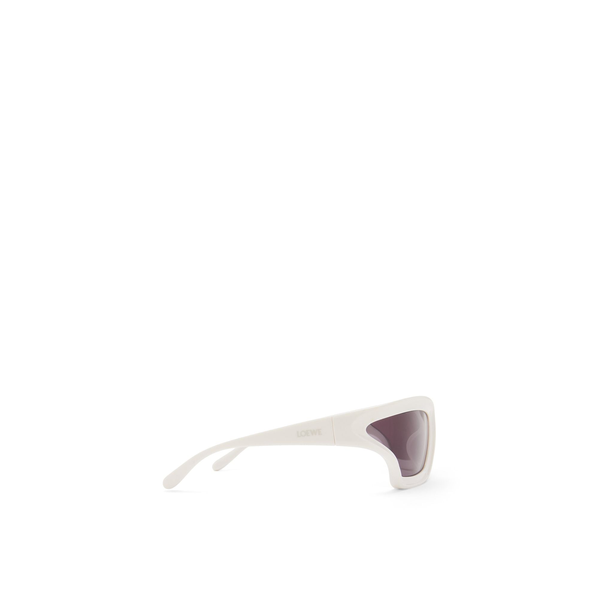Women Arch Mask Sunglasses - Solid White