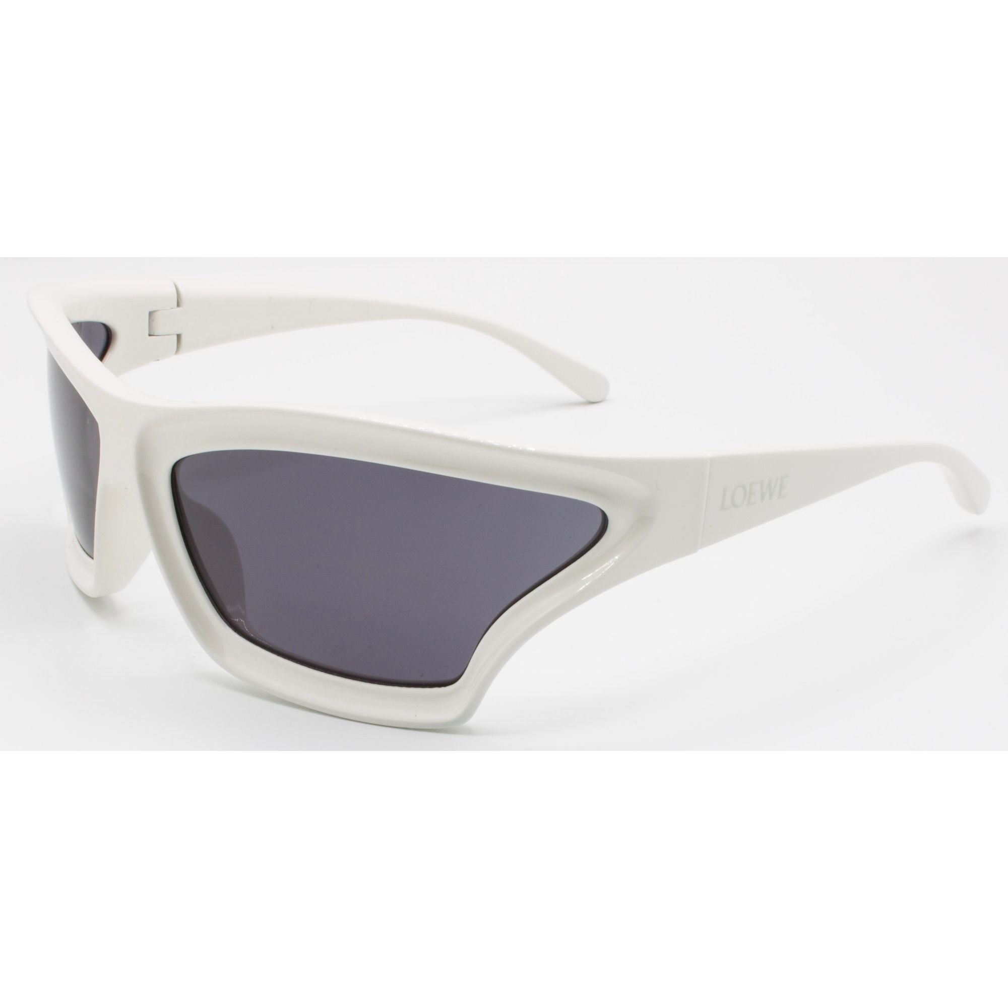 Women Arch Mask Sunglasses - Solid White