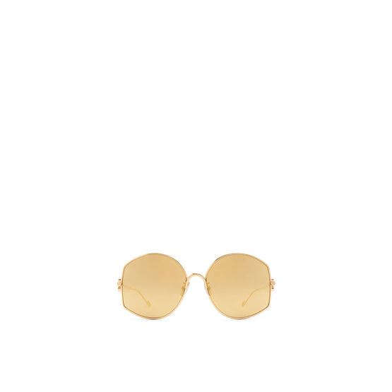 Women Metal Oversized Sunglasses - Shiny Endura Gold/Gold