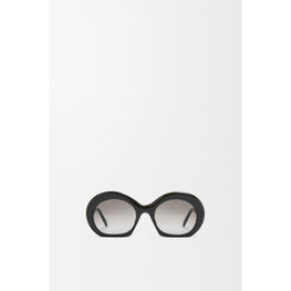Women Halfmoon Sunglasses - Shiny Black