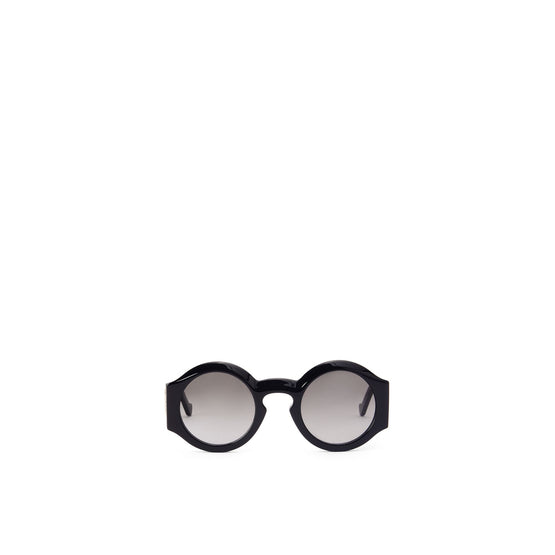Women Curved Sunglasses - Shiny Black