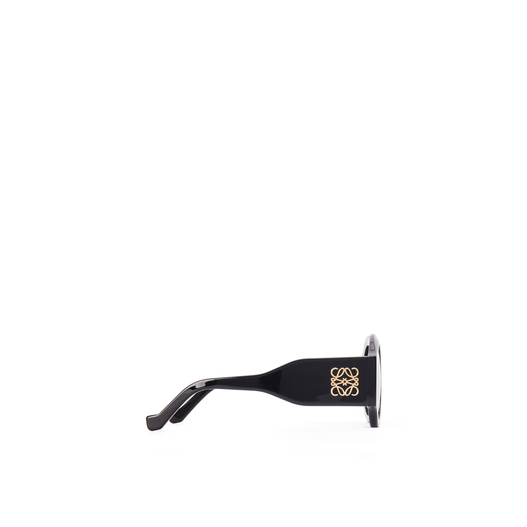 Women Curved Sunglasses - Shiny Black