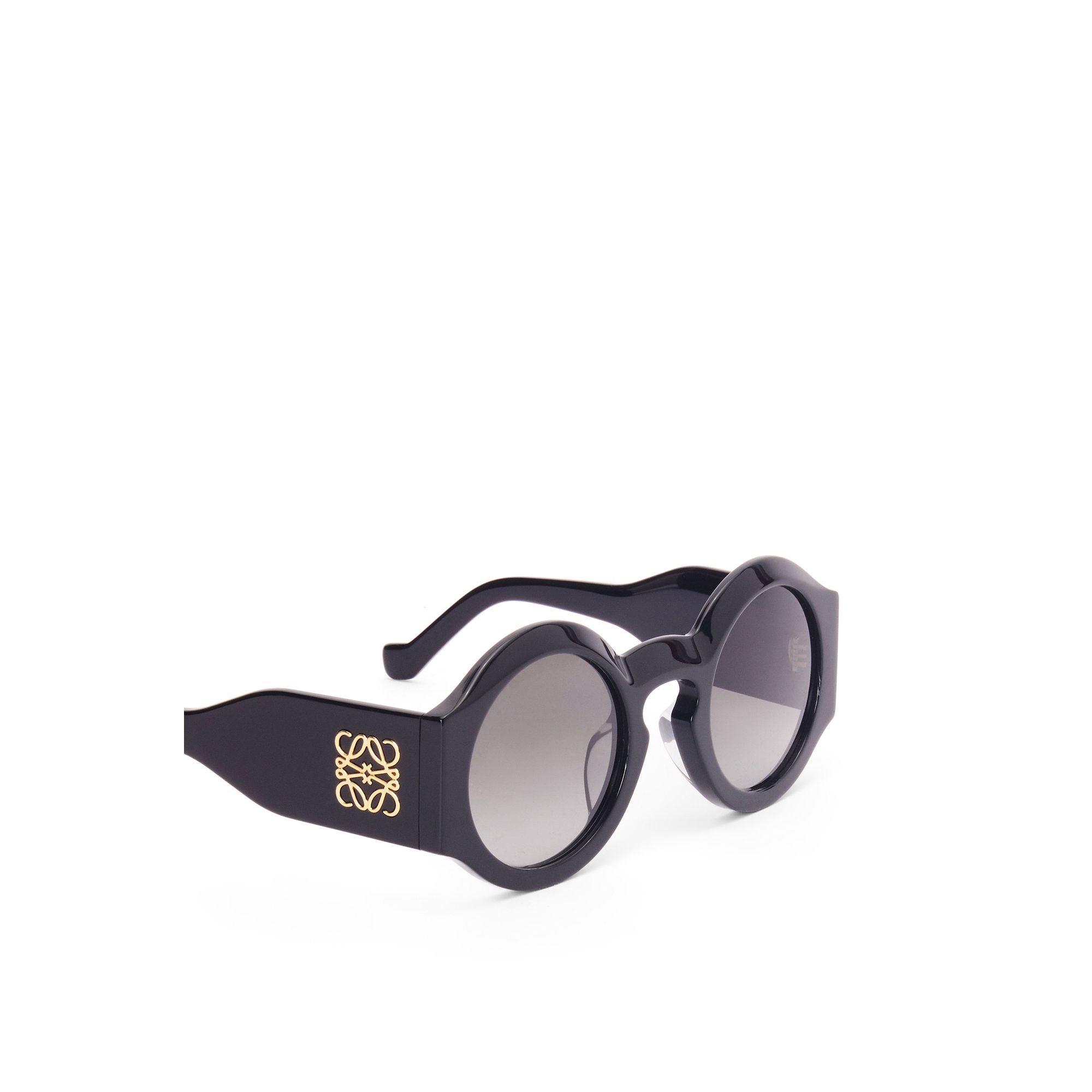 Women Curved Sunglasses - Shiny Black