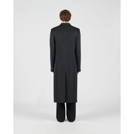 Men Double Breasted Coat Af - Grey Melange