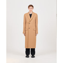 Men Double Breasted Coat Af - Camel