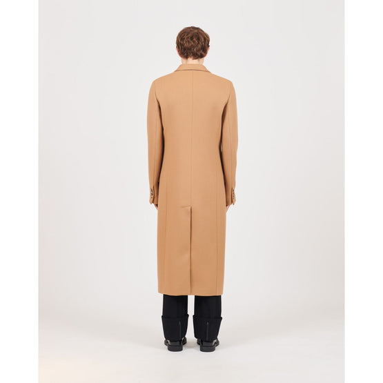 Men Double Breasted Coat Af - Camel