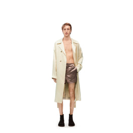 Men Trench Coat - Ecru