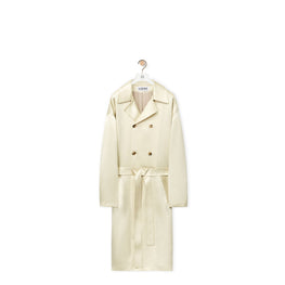 Men Trench Coat - Ecru