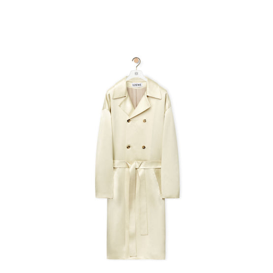 Men Trench Coat - Ecru