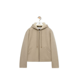 Men Hooded Jacket - Light Pebble