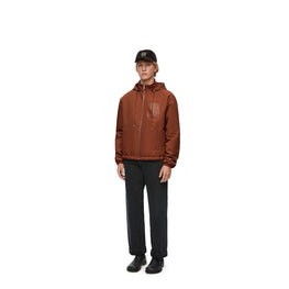 Men Hooded Padded Jacket - Terracotta