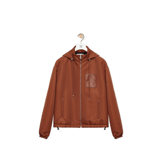 Men Hooded Padded Jacket - Terracotta