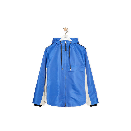 Men Colorblock Parka - Blue Klein