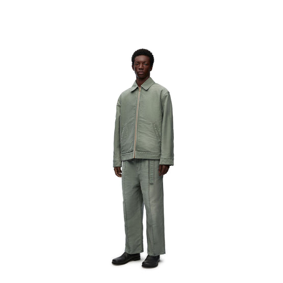 Men Bomber Jacket - Solid Khaki Green