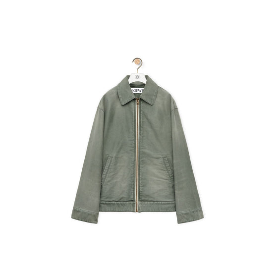 Men Bomber Jacket - Solid Khaki Green
