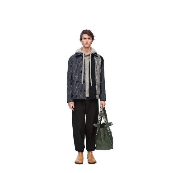Men Workwear Jacket - White/Grey/Black