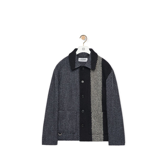 Men Workwear Jacket - White/Grey/Black