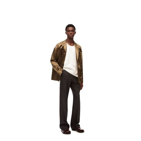 Men Single Breasted Jacket - Tea Dust Glaze