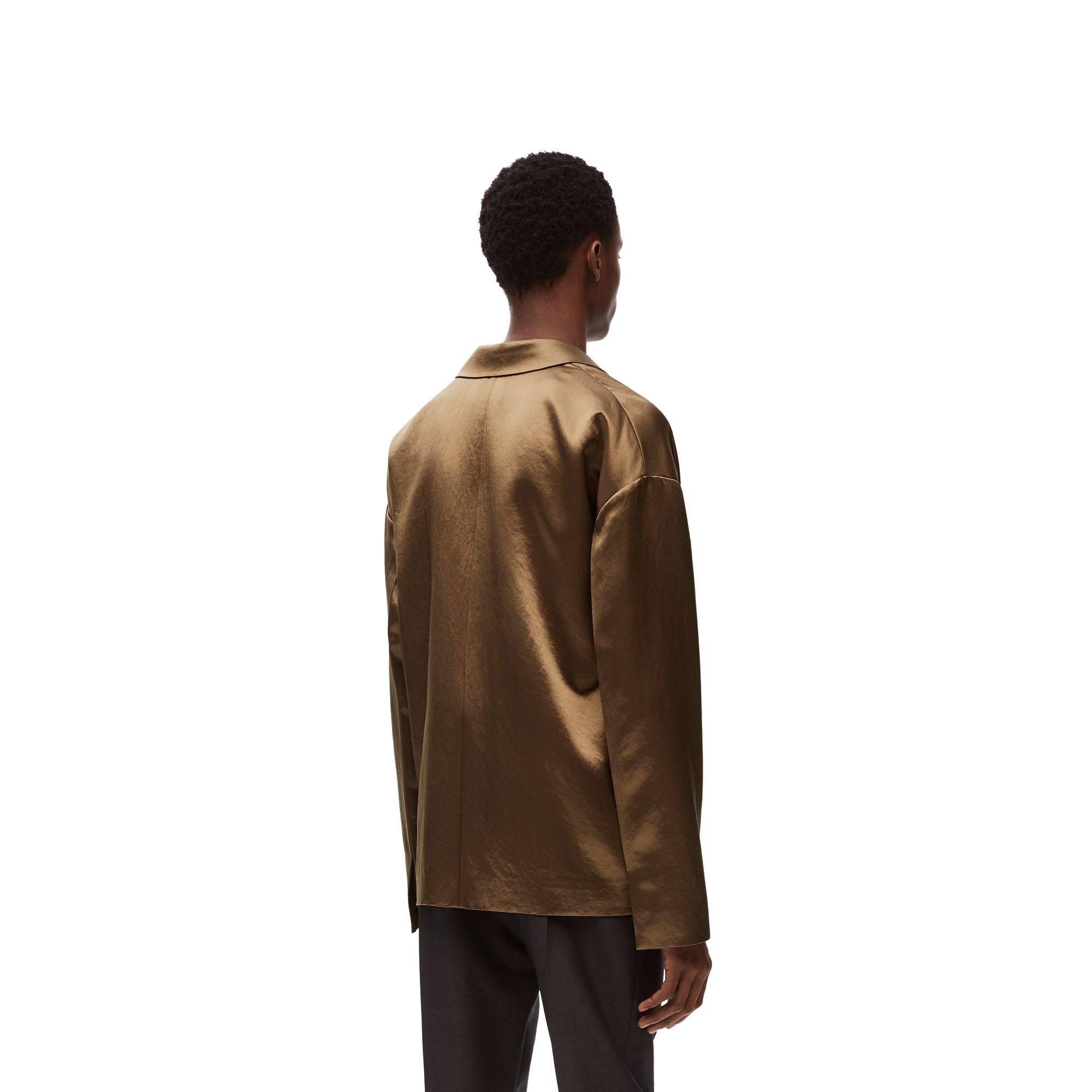 Men Single Breasted Jacket - Tea Dust Glaze