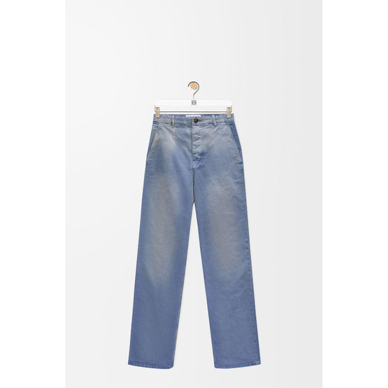 Men Baggy Trousers - China Blue Washed