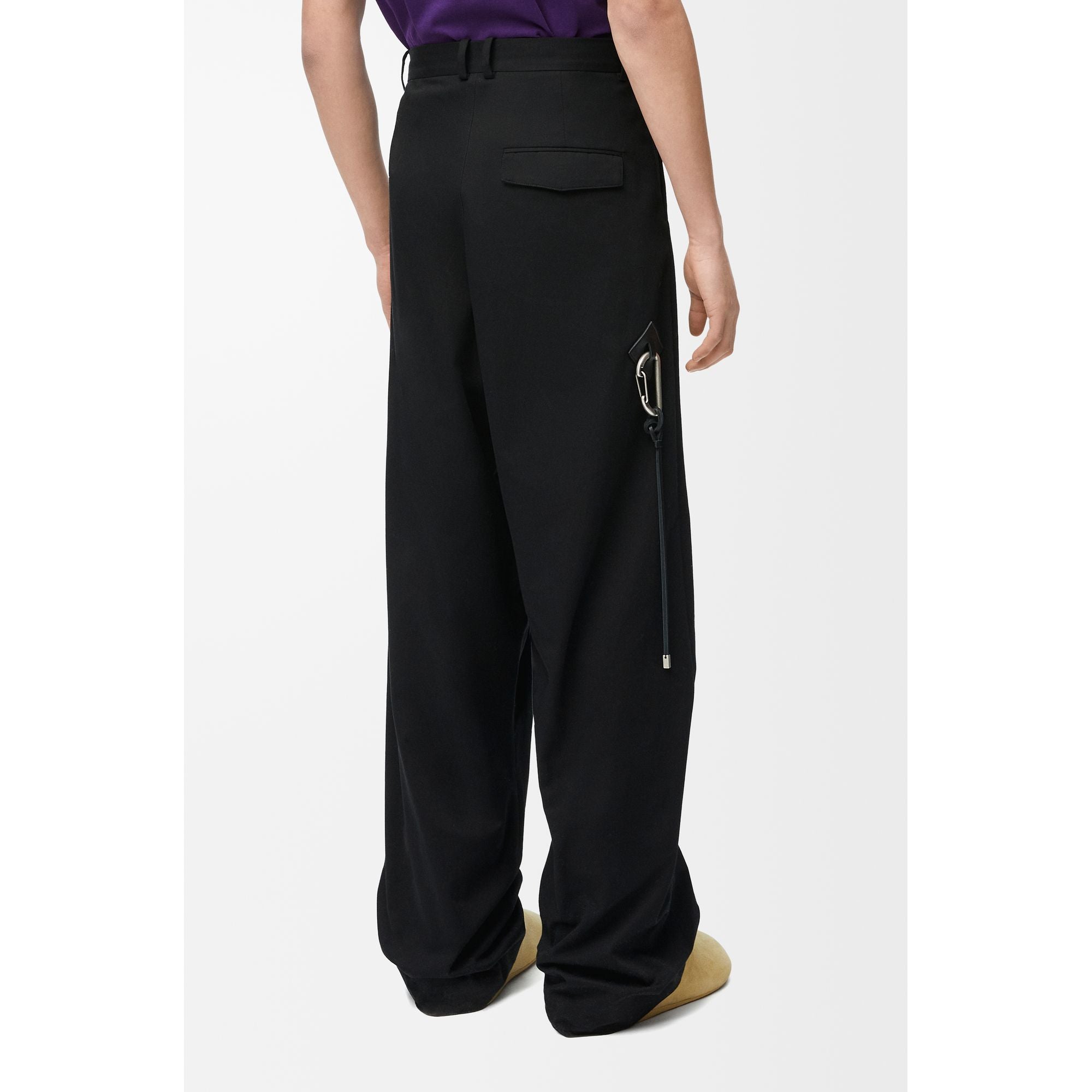Men Low Crotch Trousers Af - Black