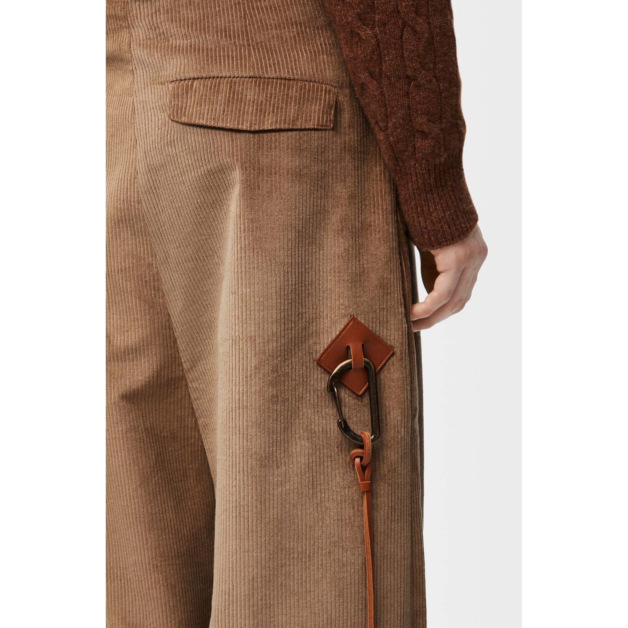 Men Low Crotch Trousers Af - Light Caramel