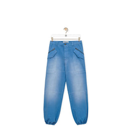 Men Cargo Trousers Af - Washed Indigo