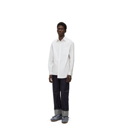 Men Asymmetric Shirt - White