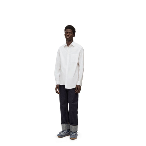 Men Asymmetric Shirt - White