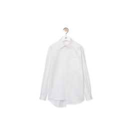 Men Asymmetric Shirt - White