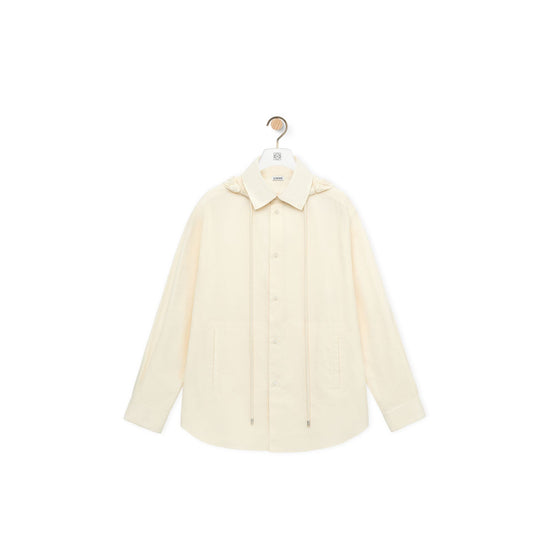 Men Anagram Jacquard Overshirt - Ivory
