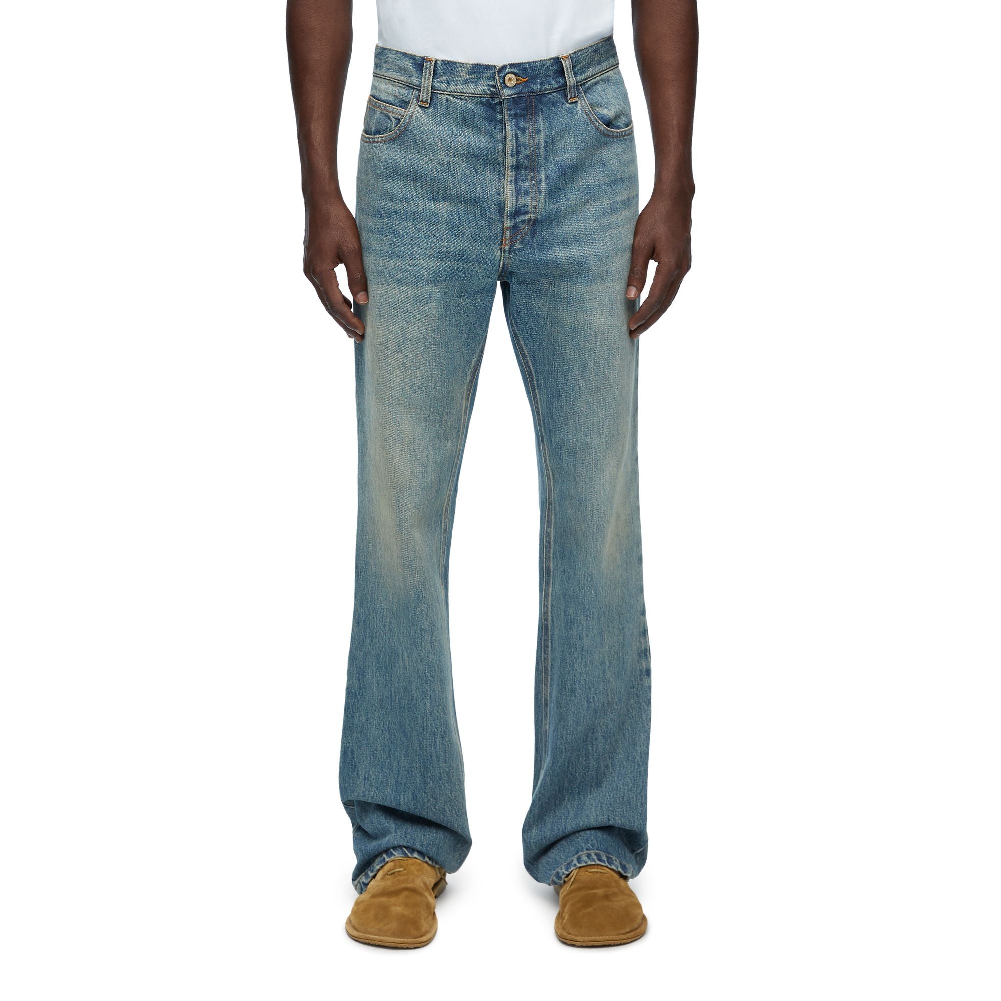 Men Bootleg Jeans Af - Washed Denim