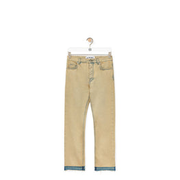 Men Raw Edges Jeans - Tea Wash